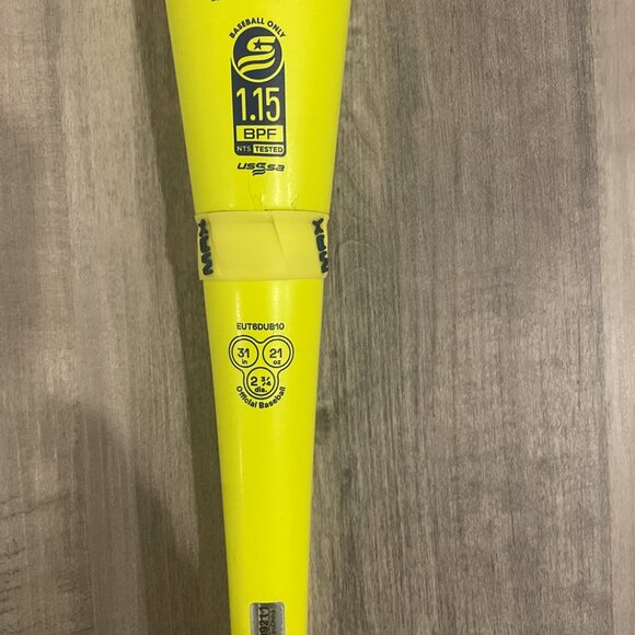 Easton the Dub: EUT6DUB10 USSSA Baseball Bat 31" 21 oz - Picture 5 of 8